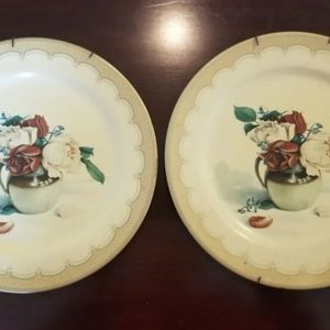 Vintage Set Of Baret Ware Tin Plates
